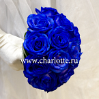 Букет невесты из синих роз "Blue magic"