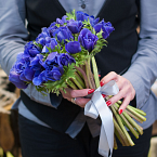 Букет цветов "Синие анемоны"