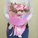 Букет цветов "Розовый жемчуг"