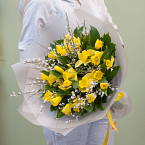 Букет цветов "Весенние цветы- нарциссы"