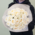 Букет белых роз (25)
