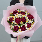 Букет цветов "Драгоценное мерло"