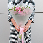 Букет цветов "Розовая альстромерия"