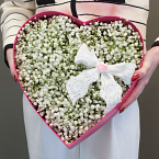 Коробка с гипсофилой "Облачко любви"