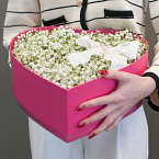 Коробка с гипсофилой "Облачко любви"