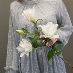 Белая многолепестковая лилия