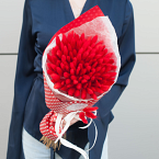 Букет сухоцветов "Красный лагурус"