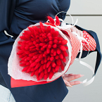 Букет сухоцветов "Красный лагурус"