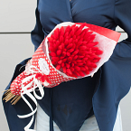 Букет сухоцветов "Красный лагурус"