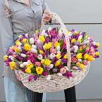 Корзина с цветами "Феерверк чувств"