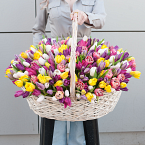 Корзина с цветами "Феерверк чувств"