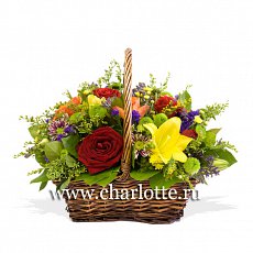 Корзинка цветов "Солярис"