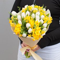 Букет из роз "Карамельный"