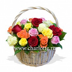 Корзинка из роз "Улыбка"
