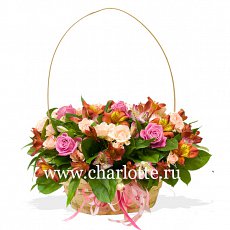 Корзина цветов "Красочное настроение"