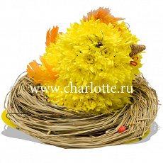 Фигура из цветов "Цыпленок"