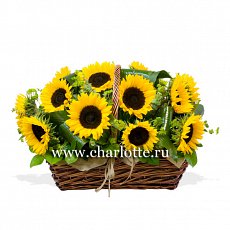 Корзина с подсолнухами "Sunrich"