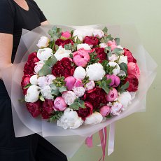 Букет цветов "Пионовый БУМ"