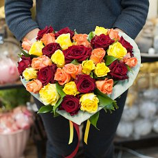 Букет из роз "Сердце"