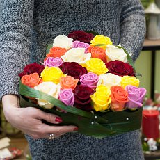 Сердце из роз (25 роз)
