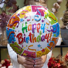 Фольгированный воздушный шар "Happy Birthday"