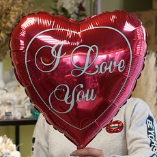 Фольгированный воздушный шар  "I love you" 