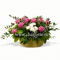 Корзина цветов "Волшебная флейта"