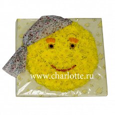 Фигура из цветов "Смайлик в бондане"