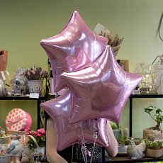 Букет из воздушных шаров  "Розовые звездочки"