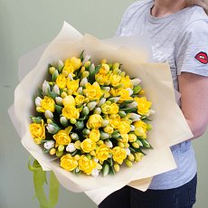 Букет цветов "Golden perl"
