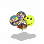 Фольгированные шарики "С днем рождения"