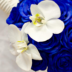 Букет невесты из синих роз "Поцелуй небес"
