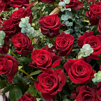 Корзина из красных роз (101 роза)