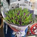 Букет тюльпанов "Фиолетовые тюльпаны"