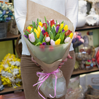 Букет цветов "Тюльпановый микс"