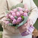 Букет цветов "Розовые гиацинты"