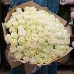Букет цветов "Белые розы"