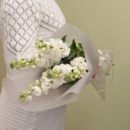 Букет цветов "Белая маттиола"