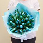 Букет цветов "Голубые тюльпаны"