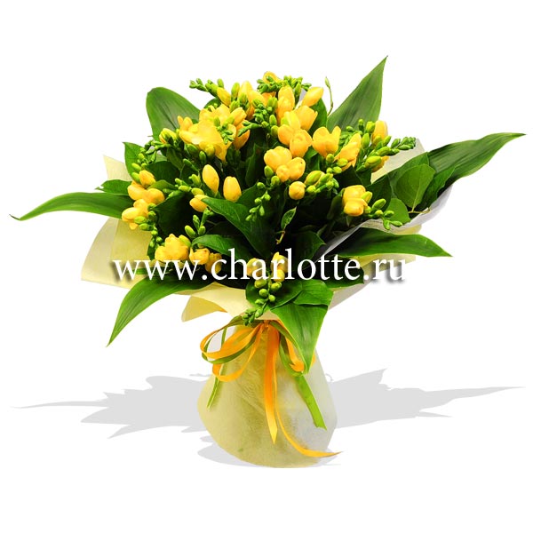 Букет цветов "Желтые фрезии"