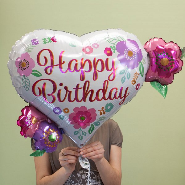 Воздушный шарик "Happy Birthday" (68 см)