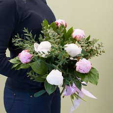 Букет цветов "Букетик пионов"
