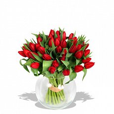 Букет из тюльпанов "Красные тюльпаны"