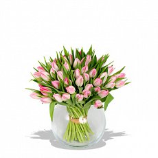 Букет из тюльпанов "Розовые тюльпаны"