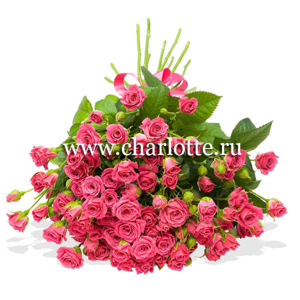Букет из кустовых роз "Романтичный розовый"