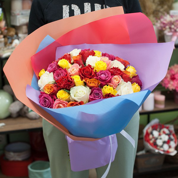 Букет цветов "Розы микс"