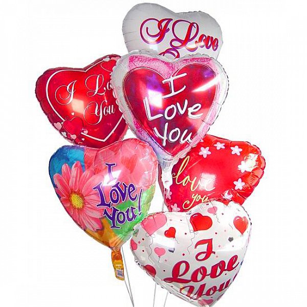 Букет из воздушных шаров "I love yuo!"