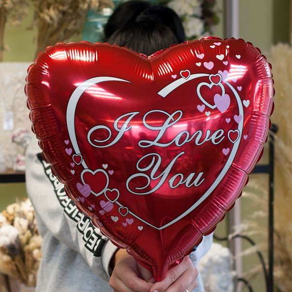 Фольгированный шар-сердце "I love you"