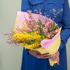 Букет цветов "Медовая весна"
