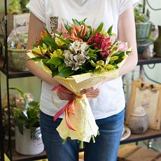 Заказать Букет из разноцветных альстромерий (11 альстромерий) с доставкой в Charlotte.ru Букет из разноцветных альстромерий (11 альстромерий)